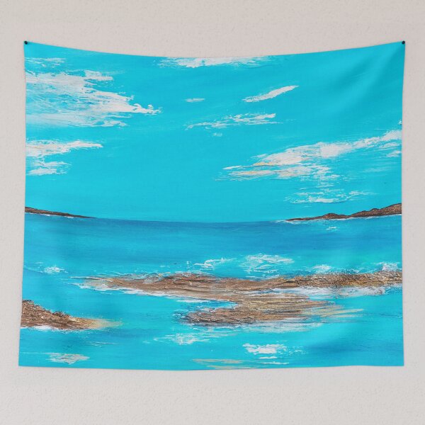 Item preview, A Misty Ocean Blue Sun Down Afternoon designed and sold by Ilana Khoshsima.