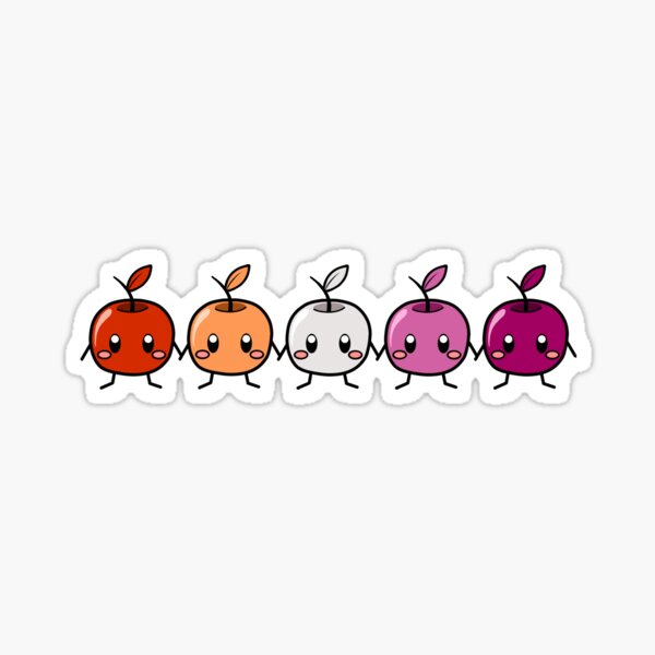 Aperçu de l'œuvre Fierté lesbienne Junimos créée et vendue par Satellite Stickers.