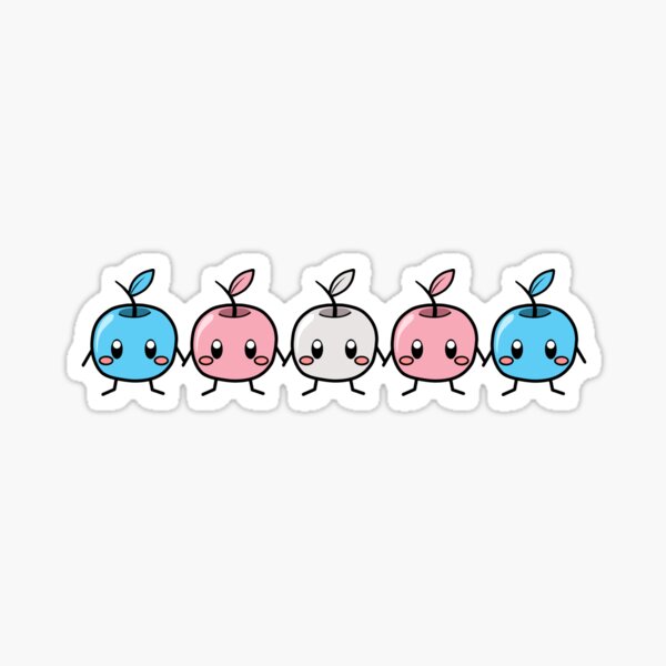 Aperçu de l'œuvre Trans Pride Junimos créée et vendue par Satellite Stickers.