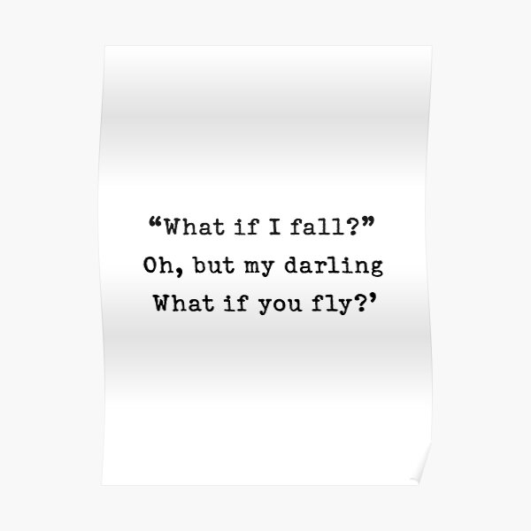 What If I Fall Posters Redbubble