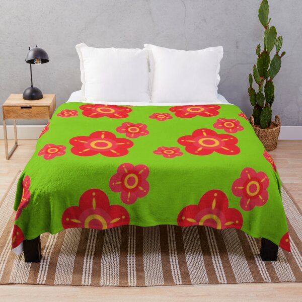 Item preview, African Orange Floral on Green designed and sold by julset.