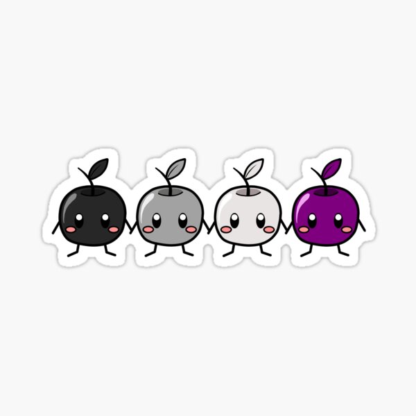 Aperçu de l'œuvre Fierté asexuée Junimos créée et vendue par Satellite Stickers.