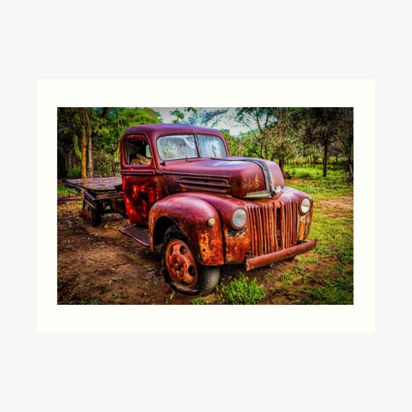 Car Old Rusty Truck Art Prints 