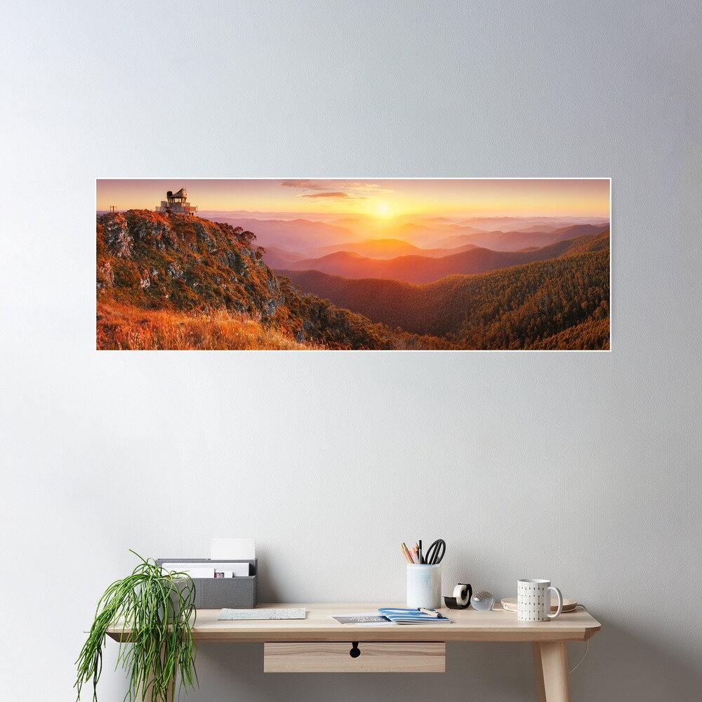 Pinnacles Fire Lookout, Alpine National Park, Victoria, Australia Poster