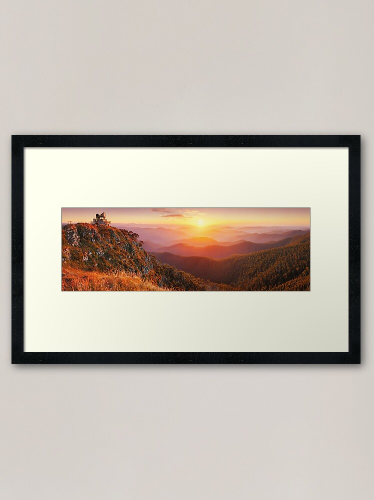 Alternate view of Pinnacles Fire Lookout, Alpine National Park, Victoria, Australia Framed Art Print
