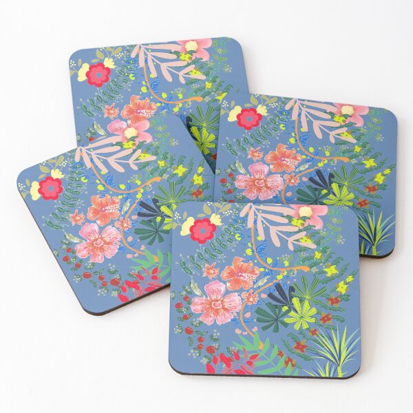 Item preview,  vibrant colorful floral pattern ! designed and sold by Byoudesigns.