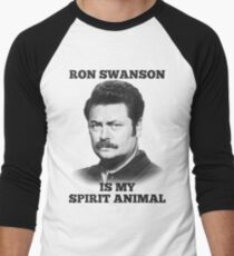 Ron Swanson is my spirit animal Men's Baseball ¾ T-Shirt