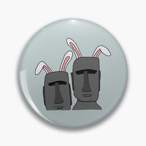 Item preview, Easter Island statues with Easter bunny ears designed and sold by asterea-.