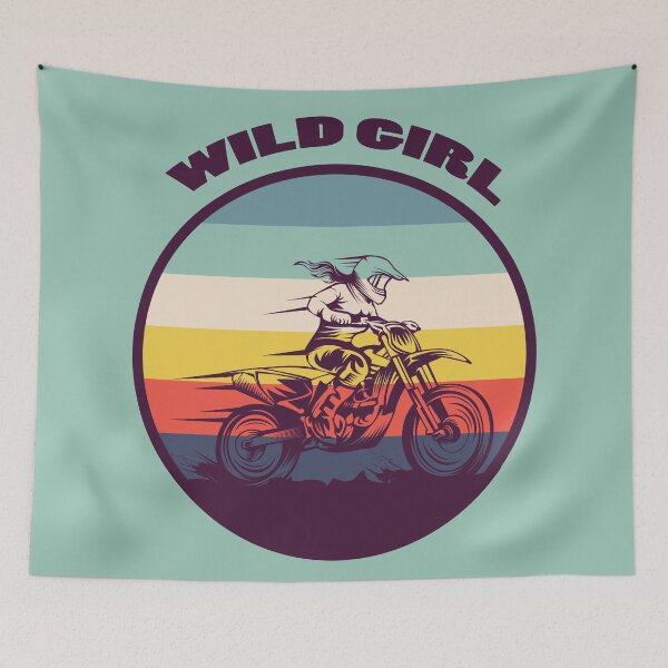 Item preview, Vintage motocross wild girl designed and sold by Astralia.