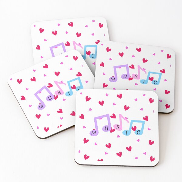 Item preview, Music Notes with random hearts designed and sold by Jessica Duncan.