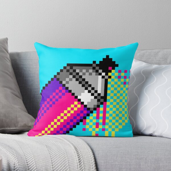 Spray paint - Pink Throw Pillow