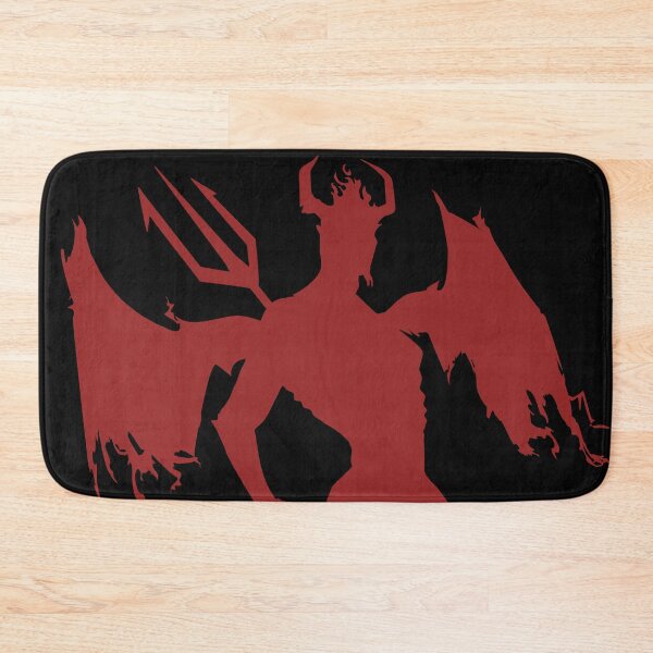 Item preview, Red devil, Lucifer, Diablo, satin, walking holding a trident / spear designed and sold by mirrorimages.