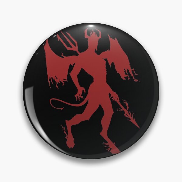 Item preview, Red devil, Lucifer, Diablo, satin, walking holding a trident / spear designed and sold by mirrorimages.