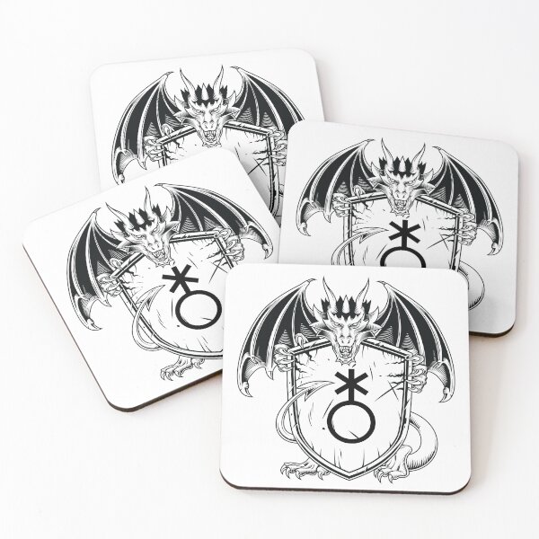 Item preview, Gender Queer Dragon Shield BW designed and sold by sociallyinform.