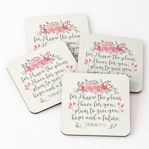 Item preview, For I Know The Plans - Jeremiah 29 11 Floral designed and sold by amazingjoy.