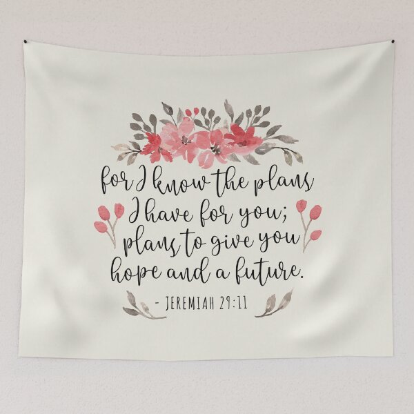 Item preview, For I Know The Plans - Jeremiah 29 11 Floral designed and sold by amazingjoy.