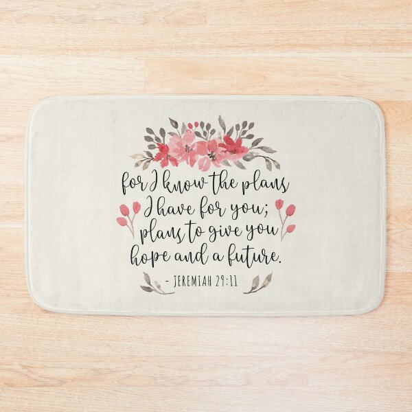 Item preview, For I Know The Plans - Jeremiah 29 11 Floral designed and sold by amazingjoy.