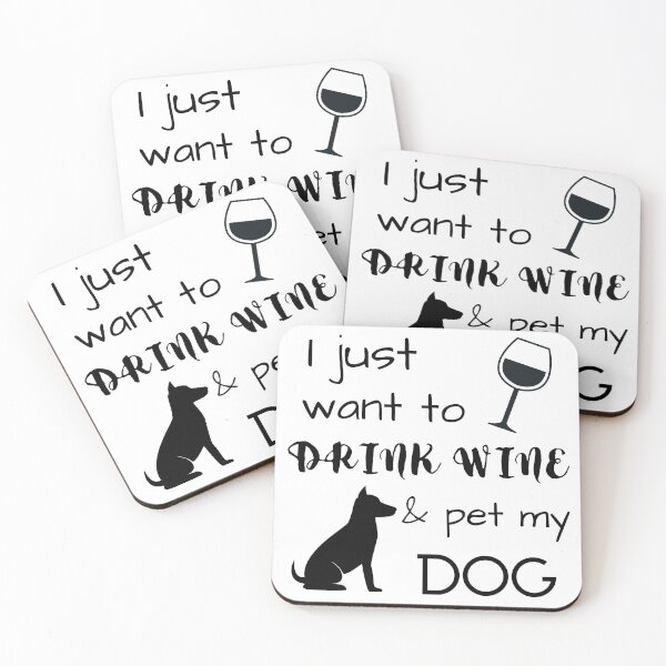 Item preview, Copy of I Just want to drink wine & pet my dog designed and sold by Anako Design.