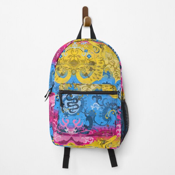 Item preview, Pansexual Dragon Damask -- Pansexual Pride Flag Colors designed and sold by ArgyleImp.