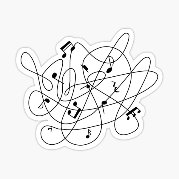 Music Note Jumble Sticker