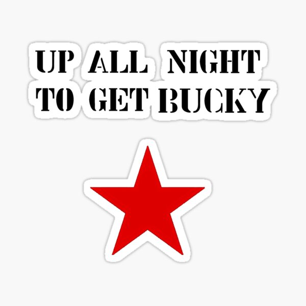 Vista previa del artículo con la obra «Hasta toda la noche para obtener Bucky», diseñado y vendido por chocninja123.
