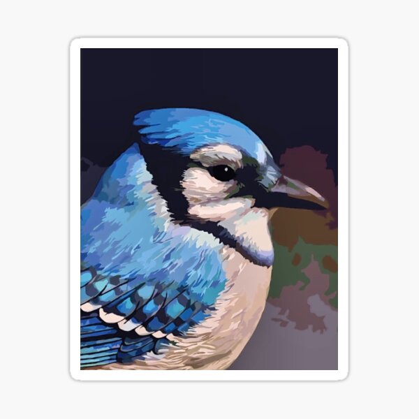 "Blue Jay" Sticker for Sale by GlennLandasWSS1 Redbubble