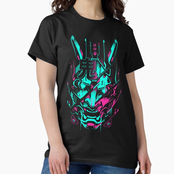 Vista previa del artículo con la obra «Oni Glitch - Neon Ver», diseñado y vendido por Blackout  Brother.