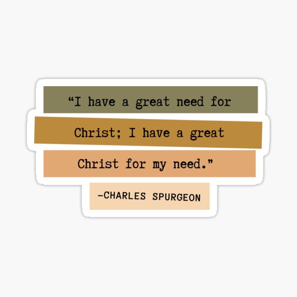 Charles Spurgeon Quote Sticker