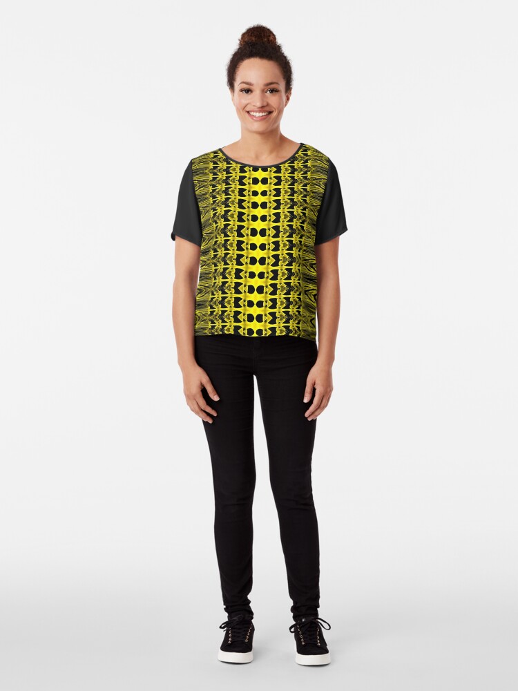 Alternate view of Golden Fencing Chiffon Top