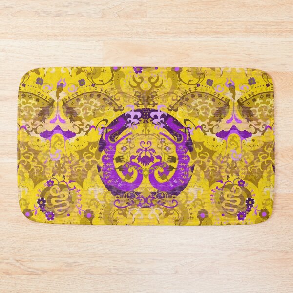 Item preview, Intersex Dragon Damask -- Intersex Pride Flag Colors designed and sold by ArgyleImp.