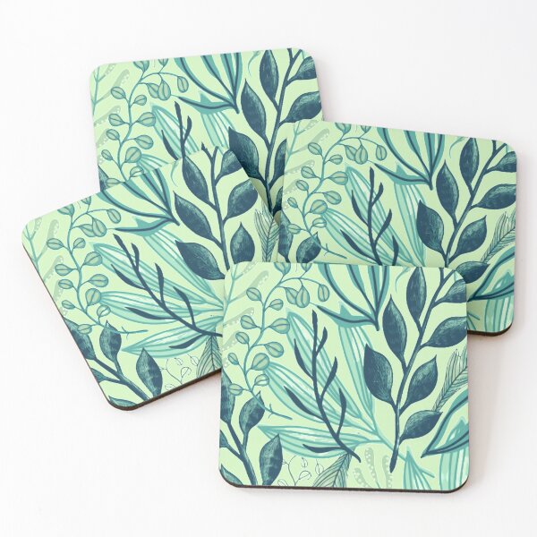 Item preview, Floral Leaves on Light Green designed and sold by julset.