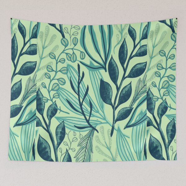 Item preview, Floral Leaves on Light Green designed and sold by julset.