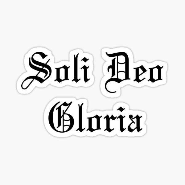 Vista previa del artículo con la obra «Soli Deo Gloria», diseñado y vendido por Logosdesignshop.