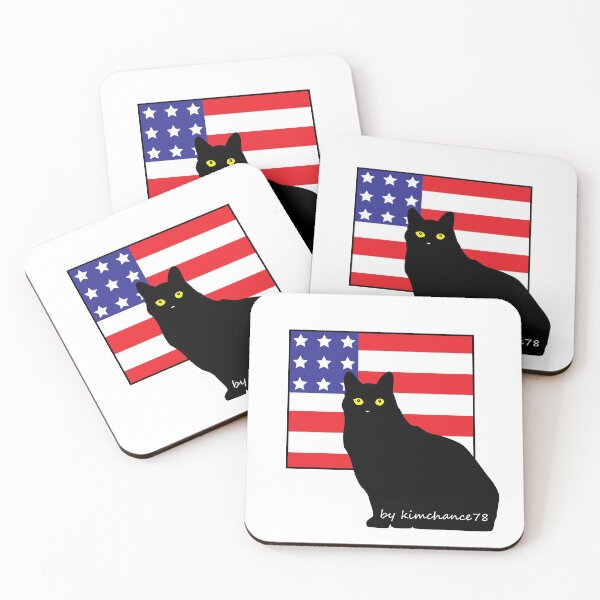 Item preview, U.S.A and black cats print design. u.s.a style designed and sold by dadamda.