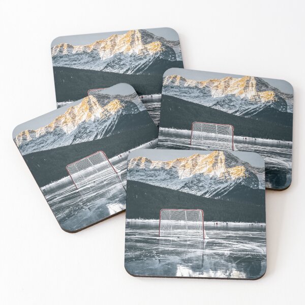 Item preview, Bright Sunset Playing Hockey, Mountain Range designed and sold by JDWarren.
