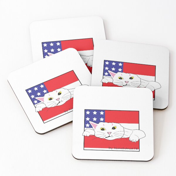 Item preview, u.s.a and cats style print design.  designed and sold by dadamda.