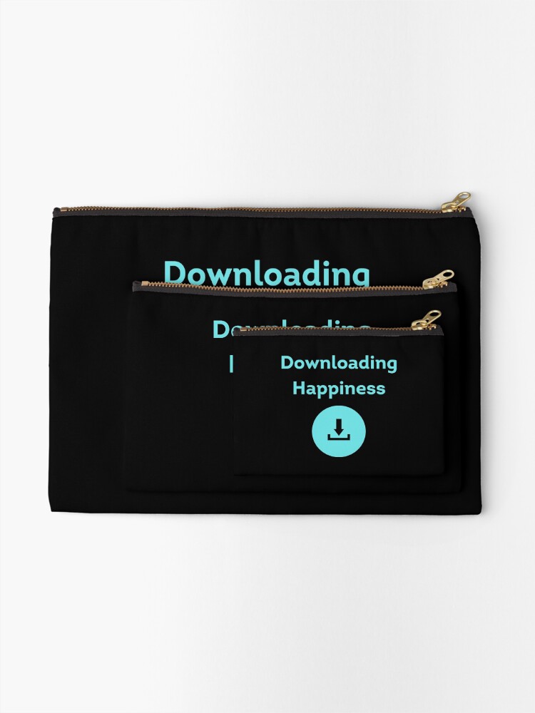 Thumbnail 2 of 4, Zipper Pouch, Downloading Happiness designed and sold by Promedia.