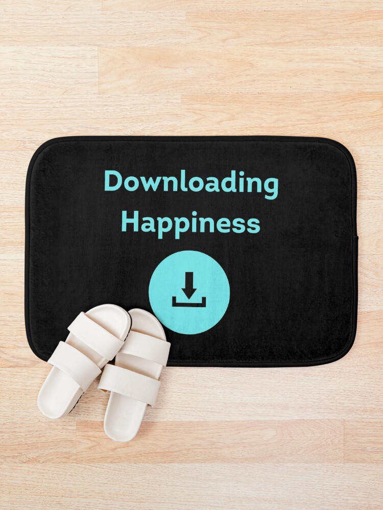 Thumbnail 1 of 6, Bath Mat, Downloading Happiness designed and sold by Promedia.