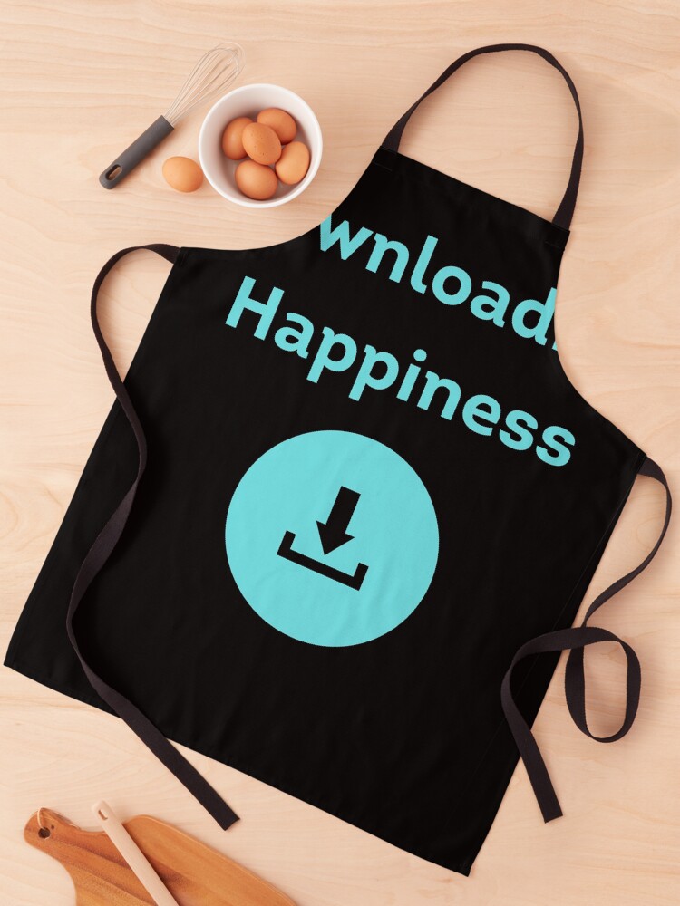 Thumbnail 1 of 6, Apron, Downloading Happiness designed and sold by Promedia.