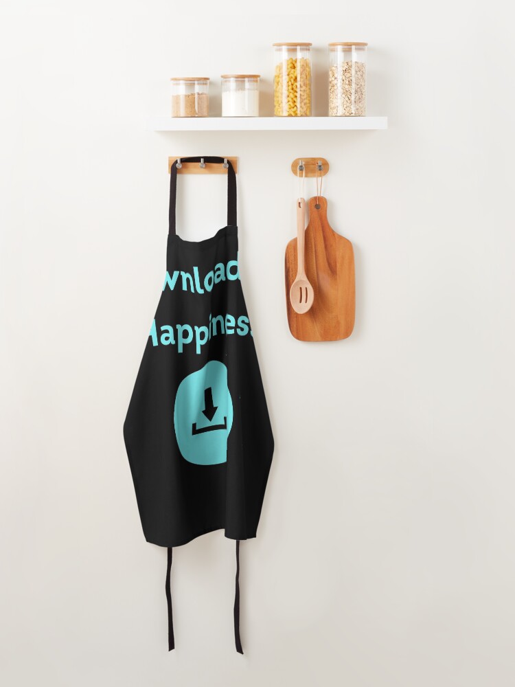 Thumbnail 4 of 6, Apron, Downloading Happiness designed and sold by Promedia.