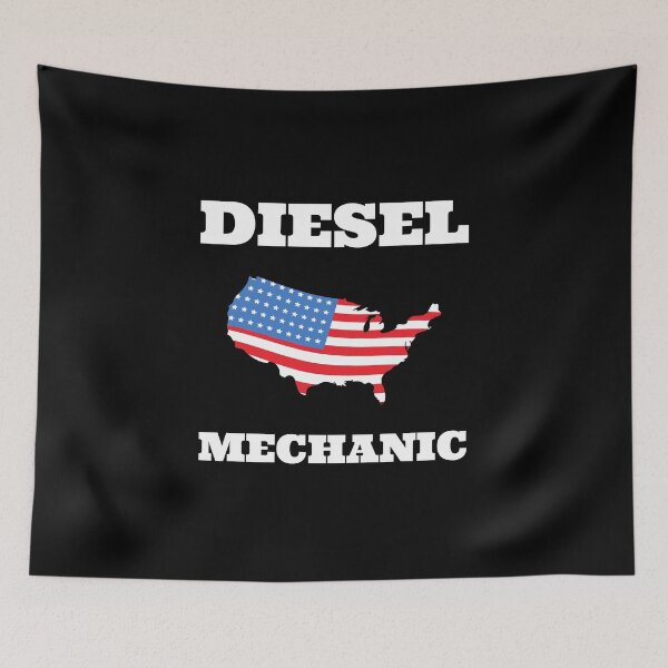 Item preview, American diesel truck mechanic black designed and sold by daguilon.