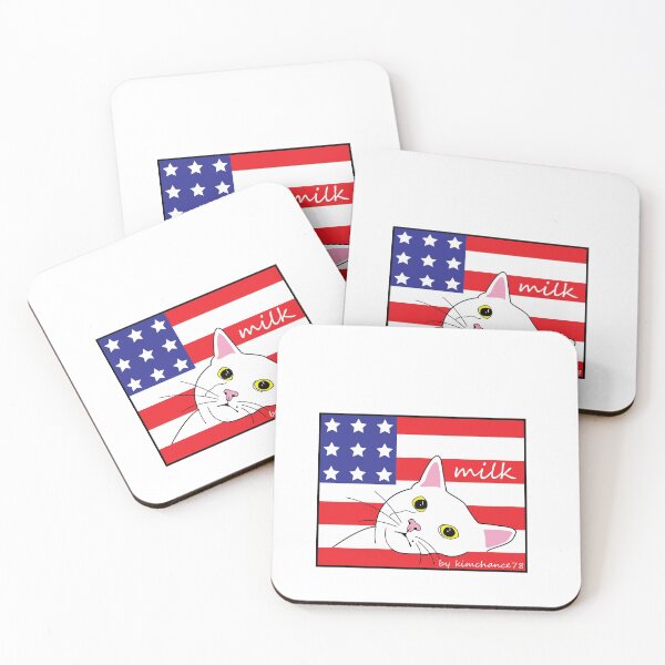 Item preview, U.S.A and cats style print design.  designed and sold by dadamda.