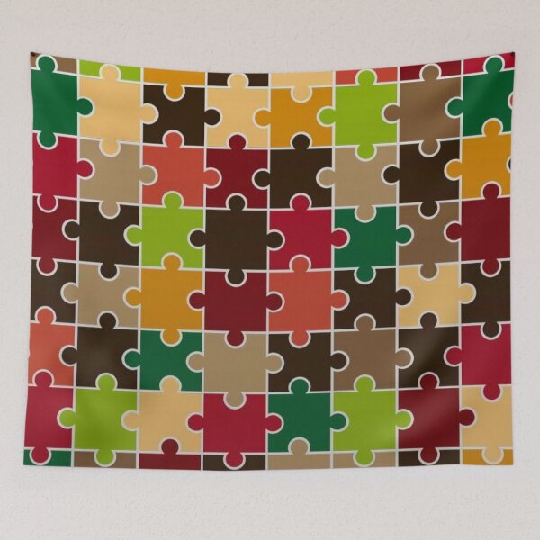 Item preview, Multi-Colored Jigsaw Puzzle Pattern designed and sold by The Masked Designer.