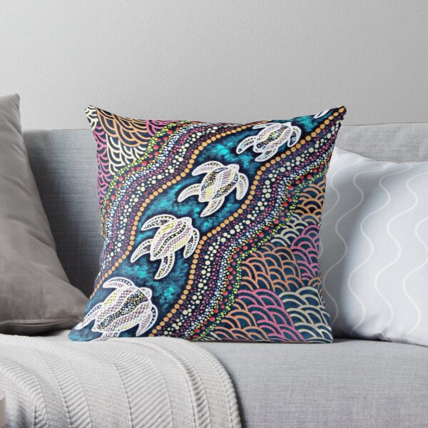 Turtle Dreaming Throw Pillow