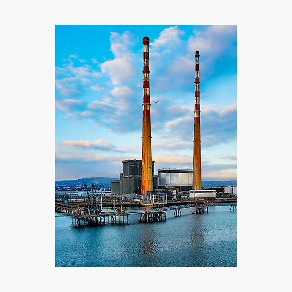 Dublins Poolbeg Chimneys #2 Photographic Print