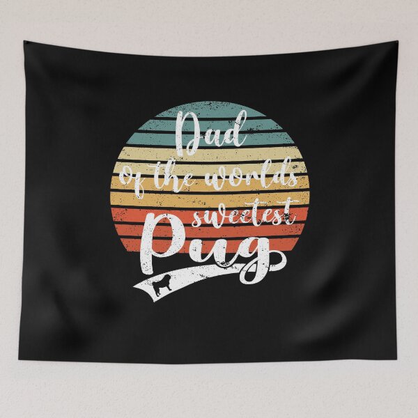 Item preview, Pug Dad Retro Vintage Dog Lover Gift designed and sold by besTmanuFacture.
