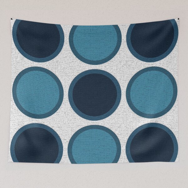 Item preview, Circles of Blue Pattern 0190 designed and sold by vortexatelier.