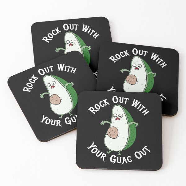 Item preview, Funny Avocado Rock Out With Your Guac Out designed and sold by TheButtonCrew.