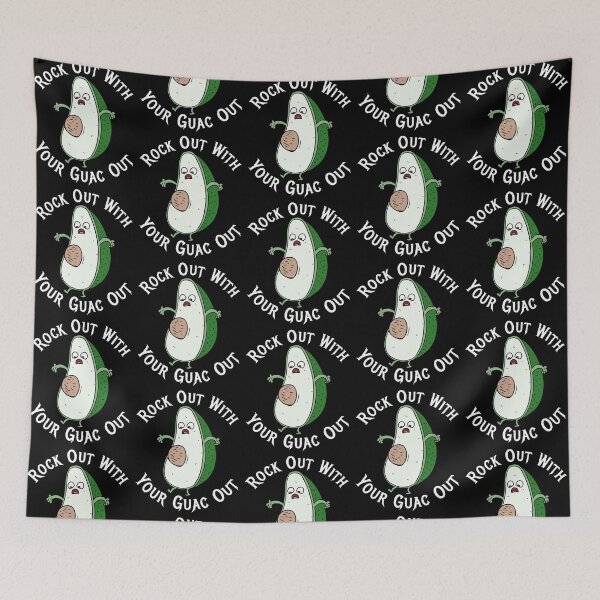 Item preview, Funny Avocado Rock Out With Your Guac Out designed and sold by TheButtonCrew.