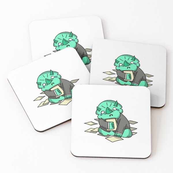 Item preview, Styracosaurus Picking Up Paper designed and sold by RedsStickerShop.